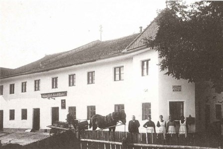 Historische Ansicht vom Gasthof Gillhuber in Töging.